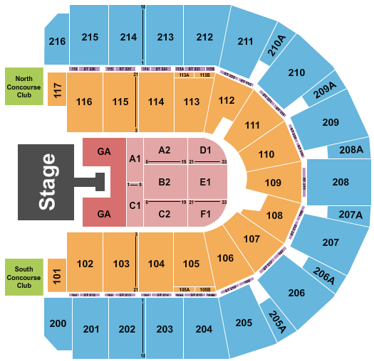 Vibrant Arena at The MARK Seating Chart: Hardy