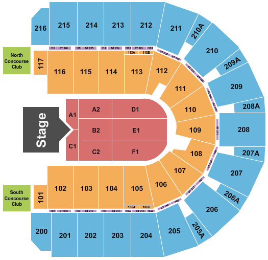 Vibrant Arena at The MARK Seating Chart: Rascal Flatts