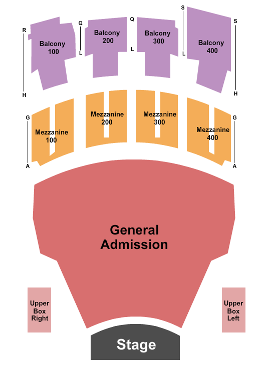 Vic Theatre Seating Chart: Endstage GA Floor 2