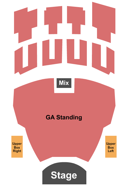 Vic Theatre Seating Chart: Endstage GA Floor 5