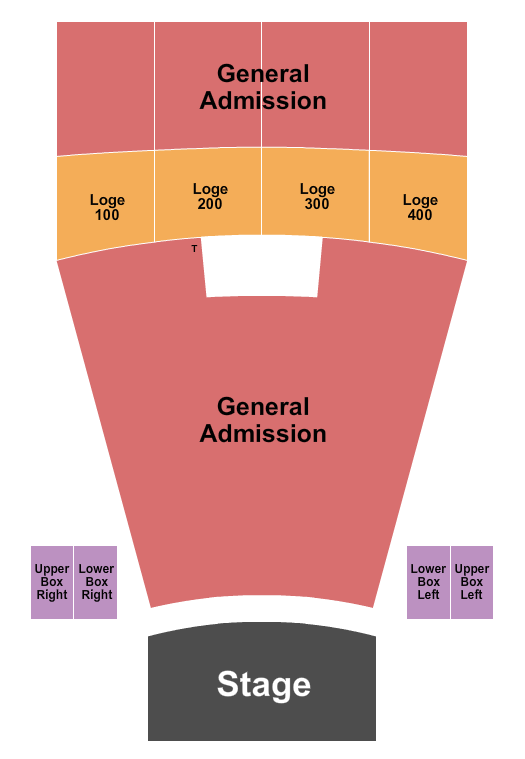 Vic Theatre Seating Chart: Endstage GA Flr & Balc/RSV Loge