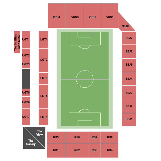 Vicarage Road Seating Chart: Soccer