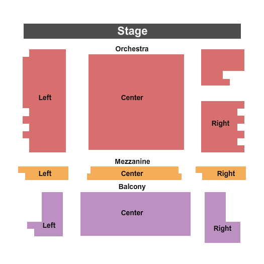 Victoria Theatre - San Francisco Seating Chart: End Stage