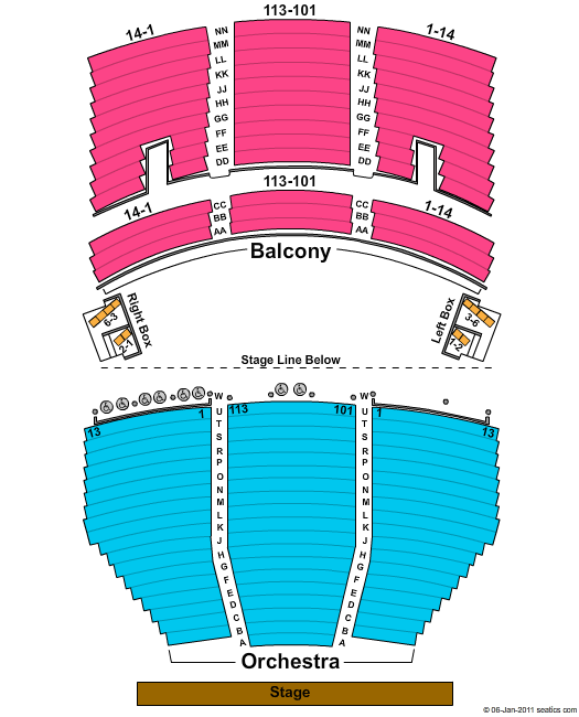 Victoria Theatre Seating Chart