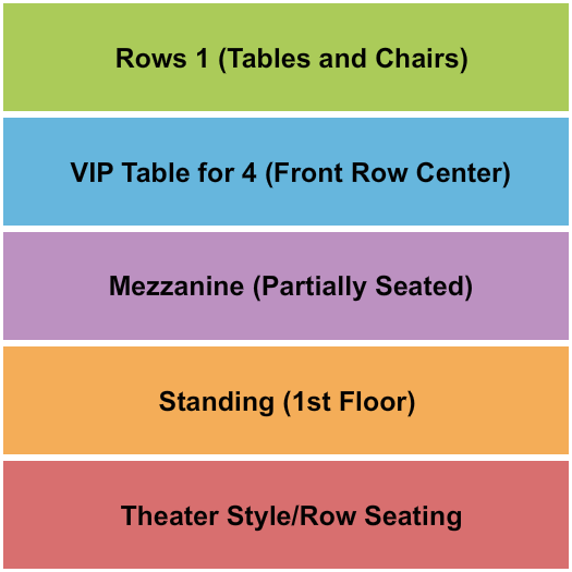 Victory North Seating Chart: Endstage Seated/Standing/Mezz