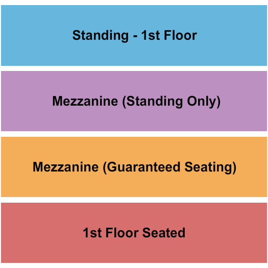 Victory North Seating Chart: Floor/Mezz - Seated/Standing