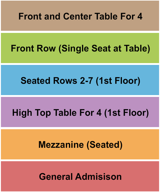 Victory North Seating Chart: GA/Mezz/Reserved Rows
