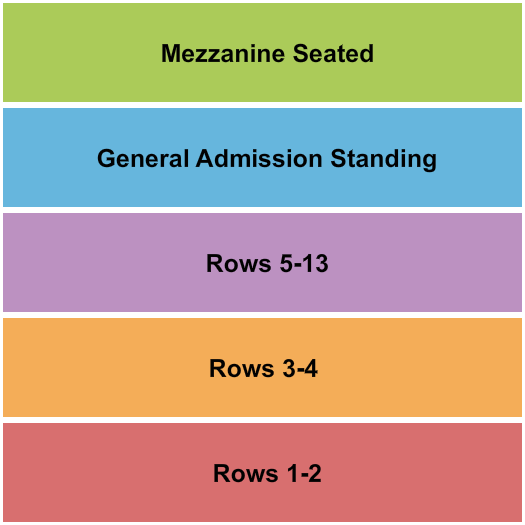 Victory North Seating Chart: Rows/Standing/Mezz
