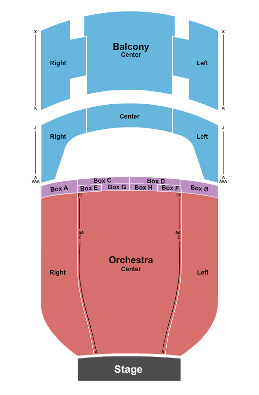 Victory Theatre - IN Seating Chart: Endstage 2