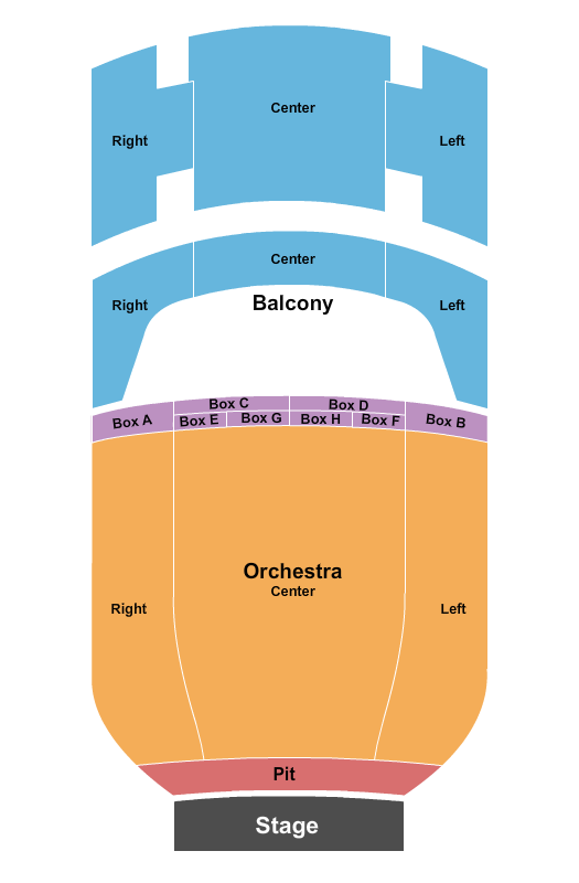 Victory Theatre - IN Seating Chart: Endstage Pit