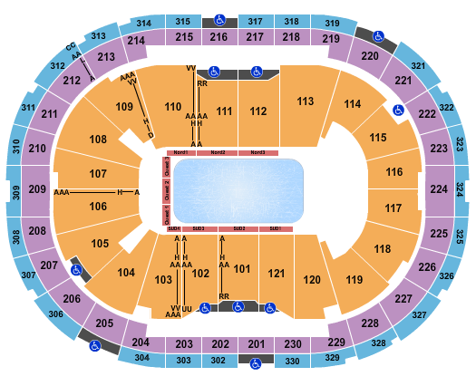 Centre Videotron Seating Chart: Disney on Ice 2