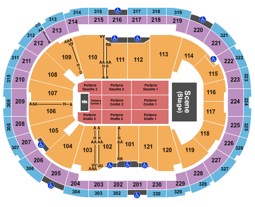 Centre Videotron Seating Chart: Endstage-2