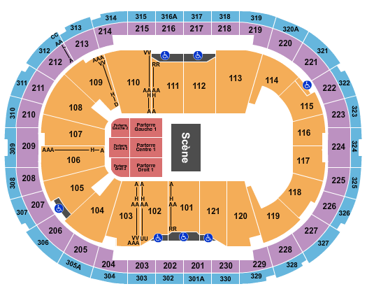 Centre Videotron Seating Chart: Halfhouse Reserved 2