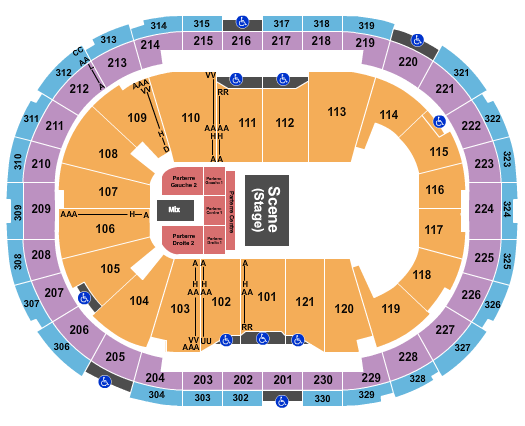 Centre Videotron Seating Chart: Halfhouse Reserved