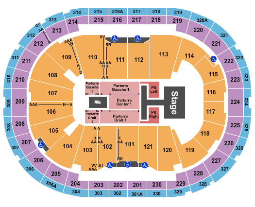 Centre Videotron Seating Chart: Old Dominion