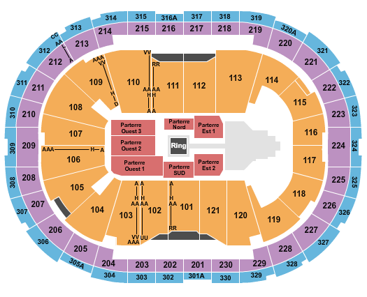 Centre Videotron Seating Chart: WWE 2
