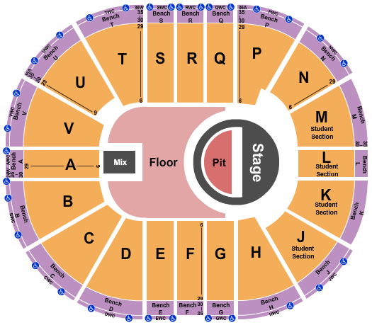 Viejas Arena At Aztec Bowl Seating Chart: 5 Seconds of Summer