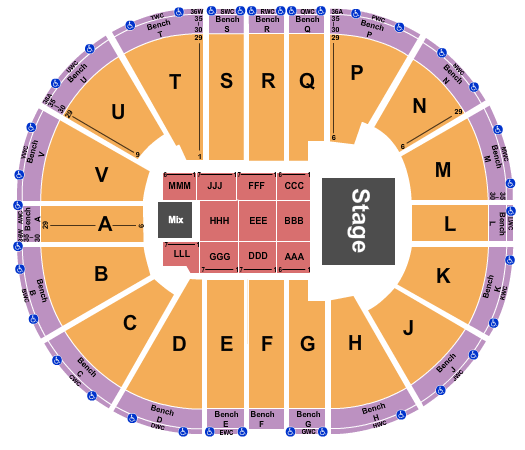 Viejas Arena At Aztec Bowl Seating Chart: Endstage 9