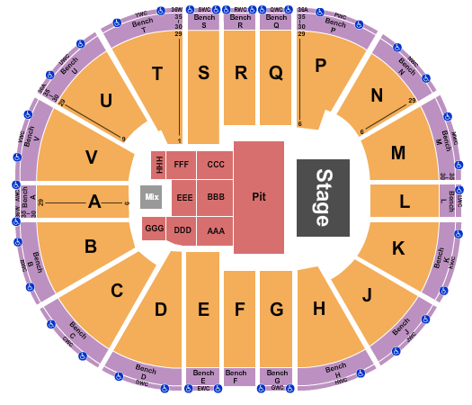 Viejas Arena At Aztec Bowl Seating Chart: Endstage GA Pit