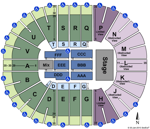 Cox Arena Seating Map