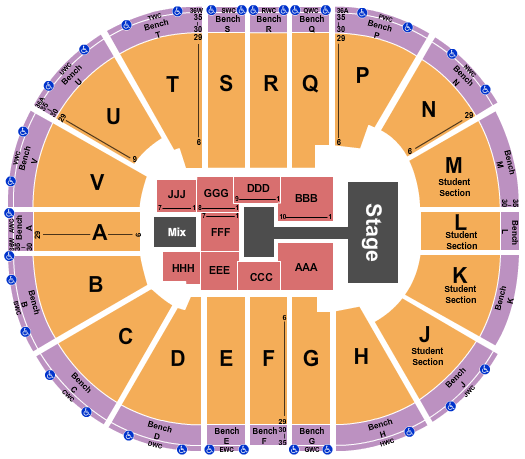 Viejas Arena At Aztec Bowl Seating Chart: Kirk Franklin