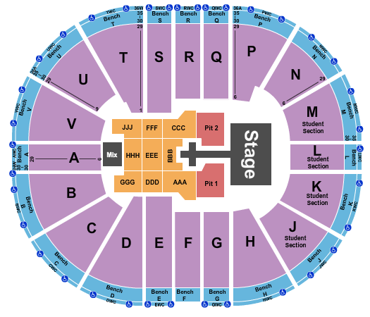 Viejas Arena Seating Chart View | Elcho Table