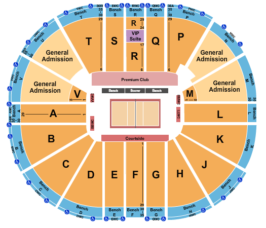 Viejas Arena At Aztec Bowl Seating Chart: Volleyball 2