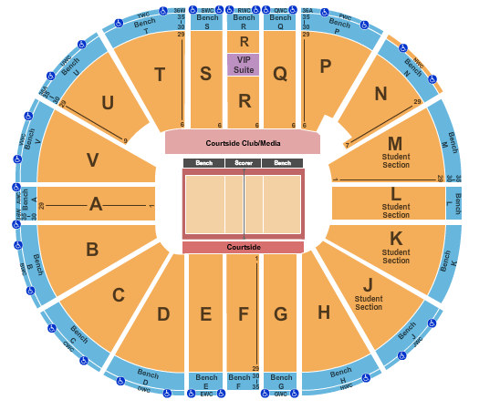 Viejas Arena At Aztec Bowl Map