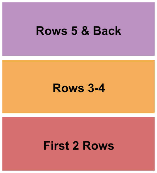 View Church - SC Seating Chart: GA Rows