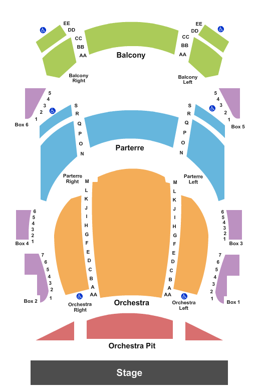 Vilar Performing Arts Center Seating Chart: Endstage GA Pit