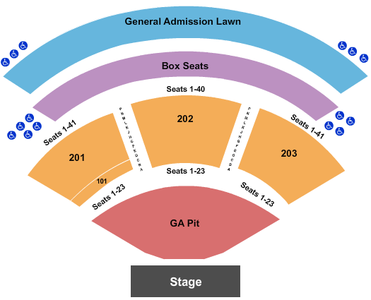 Vina Robles Amphitheater Seating Chart: End Stage Pit