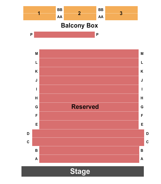 Vinegar Hill Music Theatre Seating Chart: End Stage
