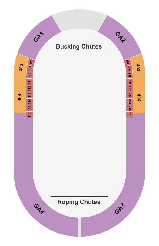 Virginia Horse Center Seating Chart: Rodeo
