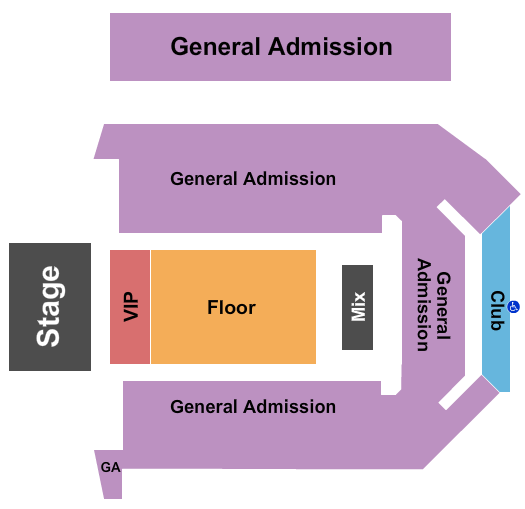 Virginia State University - Multi-Purpose Center Seating Chart: Endstage VIPFlr/GA