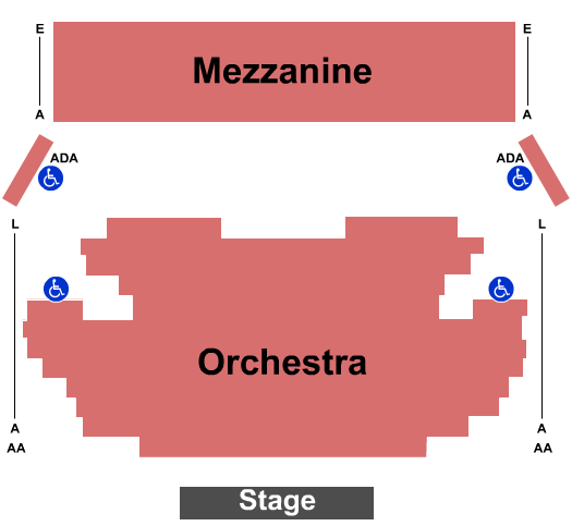 Virginia Wimberly Theatre Seating Chart: End Stage