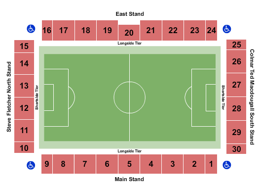 Vitality Stadium At Dean Court Seating Chart: Soccer - Static