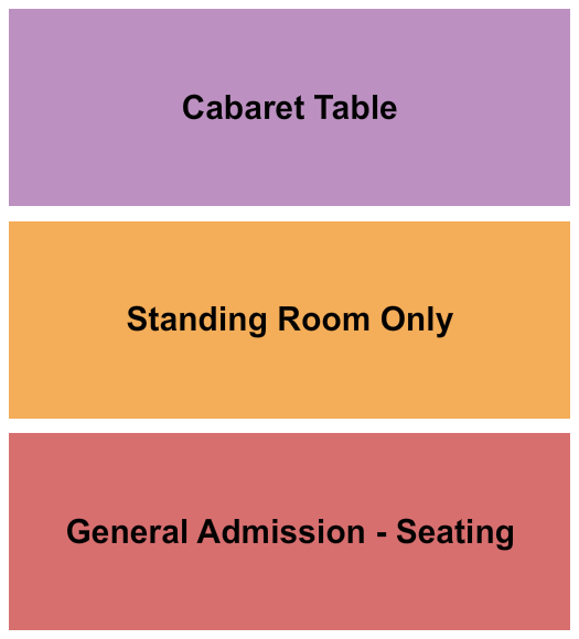 Vivarium - Milwaukee Seating Chart: GA Seated/SRO & Table