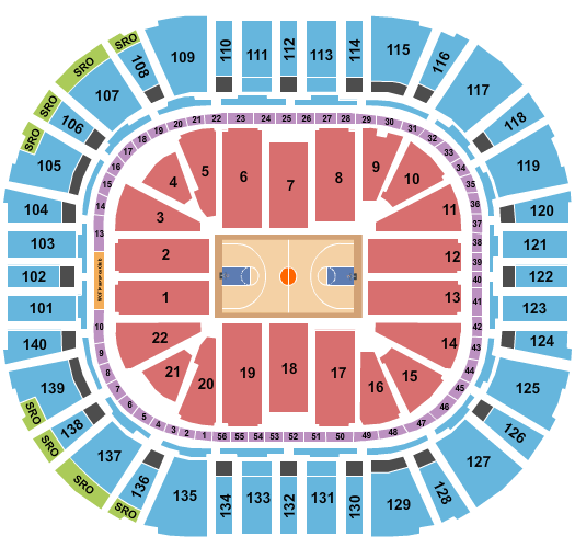 Vivint Arena Seating Chart: Basketball
