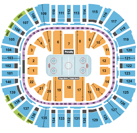 Delta Center Seating Chart: Hockey 2022