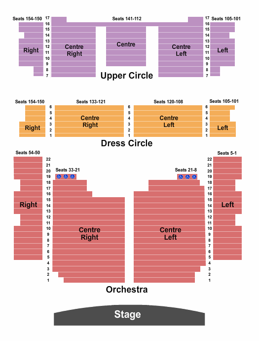 Vogue Theatre - BC Seating Chart: Endstage