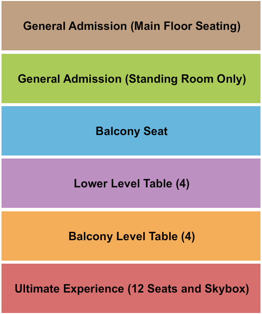 Vogue Theatre - IN Seating Chart: GA/Balcony/Table 2