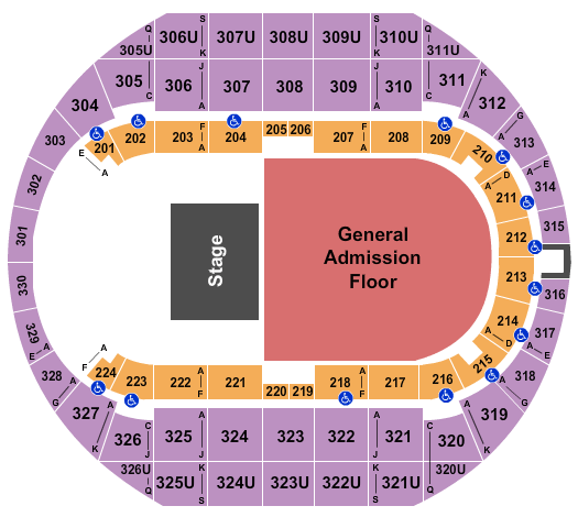 Von Braun Center Arena Map