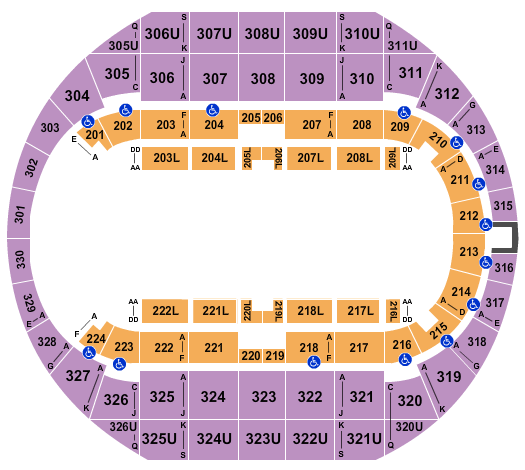 Propst Arena At the Von Braun Center Seating Chart: Open Floor 2