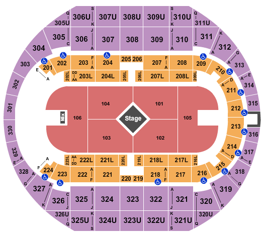 Von Braun Center Arena Map