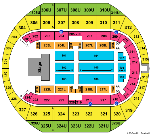 Von Braun Center Arena Seating Chart