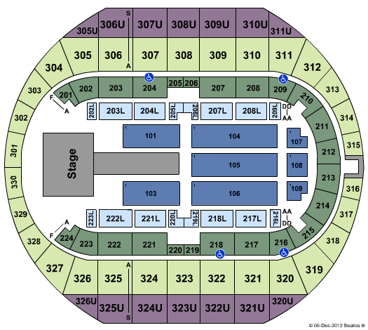 Von Braun Center Arena Seating Chart