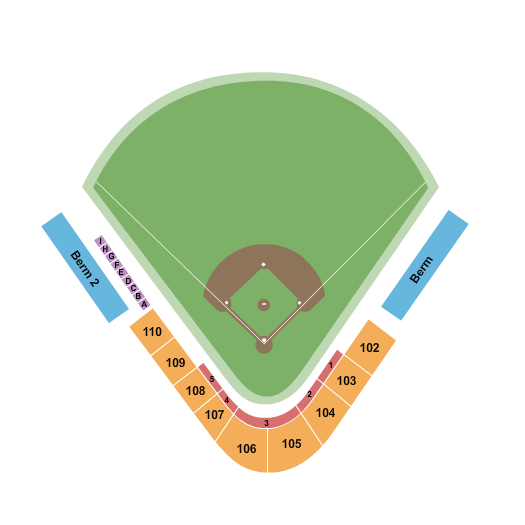 Vrooman Field at Springs Brooks Stadium Seating Chart: Baseball