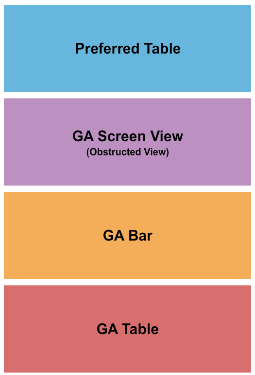 Vulcan Gas Company Seating Chart: GA Tables & Bar