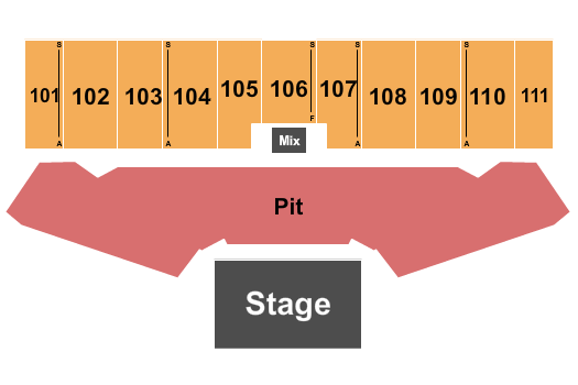 Vystar Pavilion Seating Chart: Endstage GA Pit