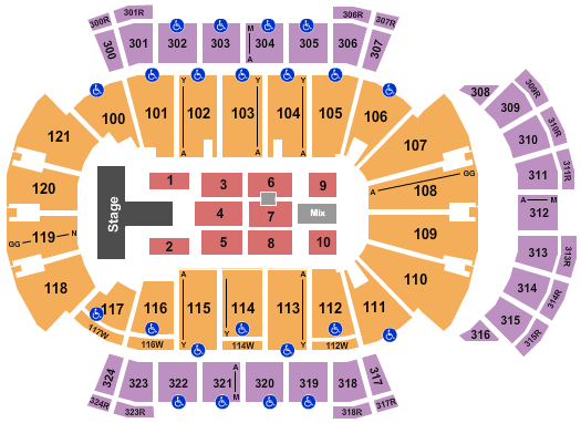 VyStar Veterans Memorial Arena Seating Chart: Maverick City Music